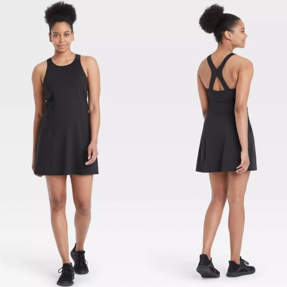 NWT Black All in Motion Tennis and Workout Dress. Size XS